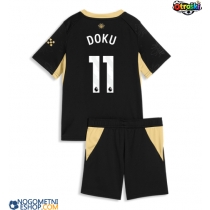 Otroški Nogometni dresi Manchester City Jeremy Doku #11 Gostujoči 2026-27 Kratek Rokav (+ Kratke hlače)